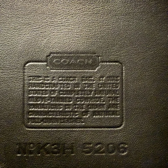 Classic Coach Black Leather Messenger Bag